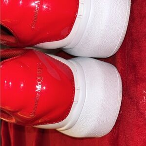 Alexander McQueen Glossy Red and White Sneakers